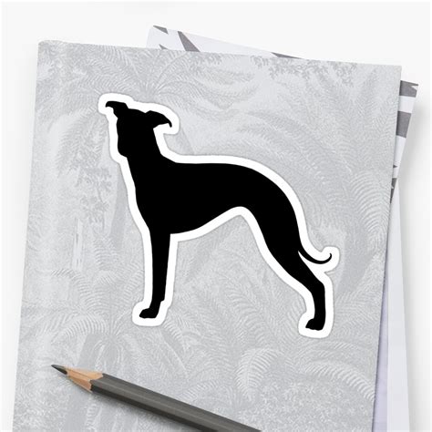 Italian Greyhound Silhouettes Stickers By Jenn Inashvili Redbubble