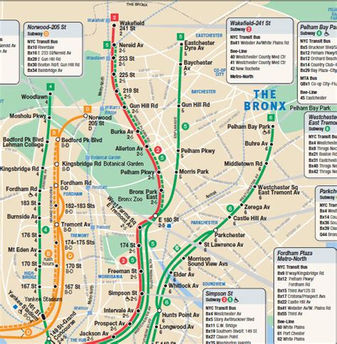 City Of New York New York Map MTA Subway Map