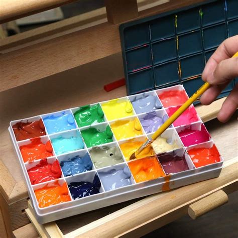 How To Hold Paint Palette A Wooden Palette Fitted To The Paint Box Is