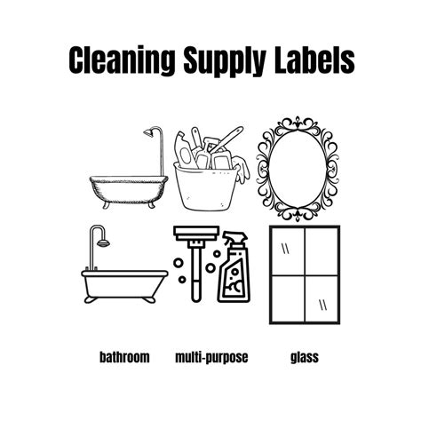 Printable Cleaning Supply Labels Avery 22562 Etsy