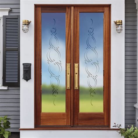 Ritz Privacy And See Through Static Cling Entry Doors With Glass