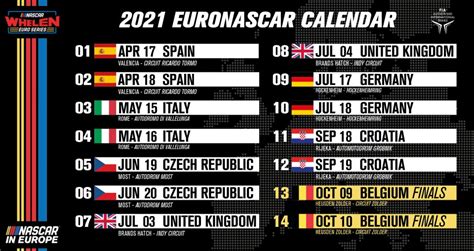 There are huge hype and eagerness among fans to witness their favorite players performing at the championship. 2021 NWES Calendar revealed: NASCAR road course racing at its best! - NASCAR Whelen Euro Series