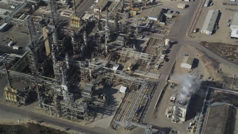 5k Aerial Video Orbiting The Phillips 66 Company Santa Maria Refinery