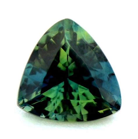 Certified Natural Unheated Untreated Trillion 078ct Greenblue