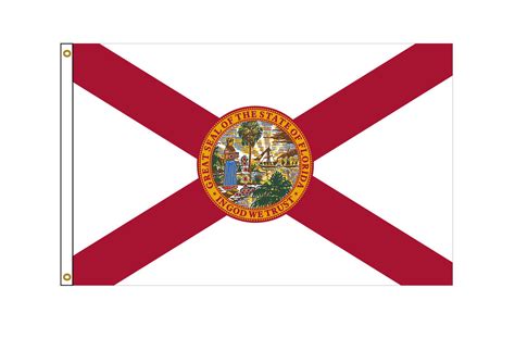 Florida 3ftx5ft Nylon State Flag 3x5 Made In Usa 3x5