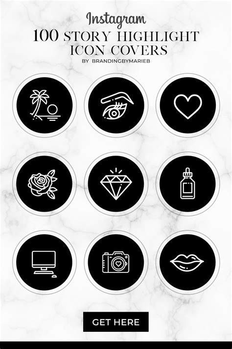 Instagram Highlight Icons Black Easeloki