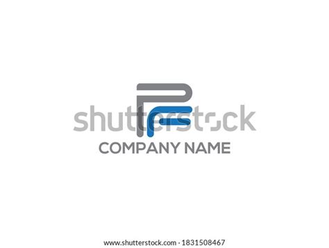 Pf Logo Design Vector Template Stock Vector Royalty Free 1831508467