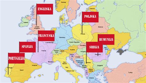Karta europe s državama glavni gradovi europe srednja.hr najčešća prezimena u europi, po državama. Karta Evrope Srbija