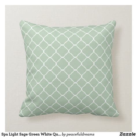 Check spelling or type a new query. Spa Light Sage Green White Quatrefoil Throw Pillow ...