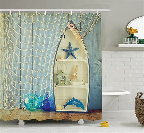 Buy Blue Shower Curtain Nautical Decor