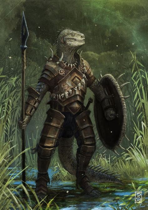 Lizard Warrior Character Art Fantasy Character Design Dungeons And