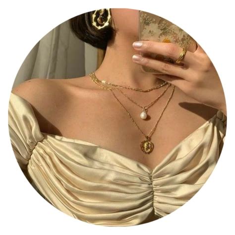 ꒰pfp Girl Aesthetic ꒱ Girl Chain Necklace Fashion