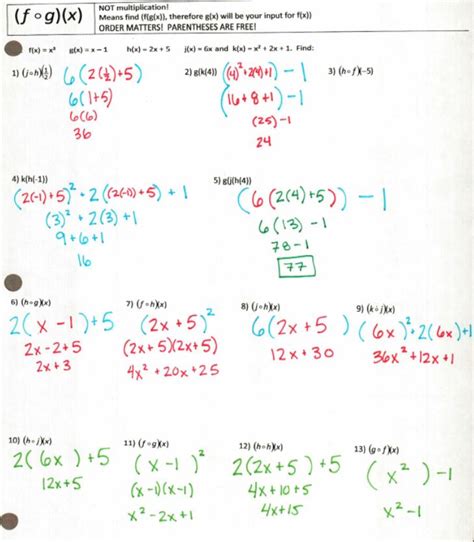 Inverse Functions Worksheet With Answers Algebra 2 Callnanet