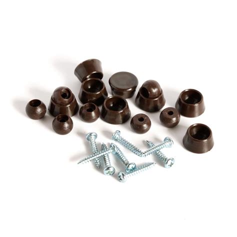 16 pack adhesive rubber feet pads, furniture glides & sliders, floor protectors. SlipStick 7/8 in. Chocolate Brown Swivel Floor Protector ...