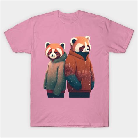 Duo Of Adorable Anthropomorphic Red Pandas Adorable T Shirt Teepublic