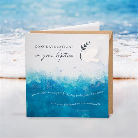 Congratulations On Your Baptism Card Romans 64 Just As Etsy