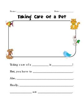 Encourage kids to help take care of your family s pet. How to Take Care of Pet by Alison Garfinkel | Teachers Pay ...
