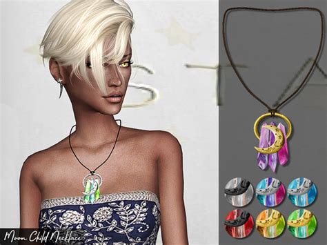 Moon Child Necklace By Genius666 At Tsr Sims 4 Updates