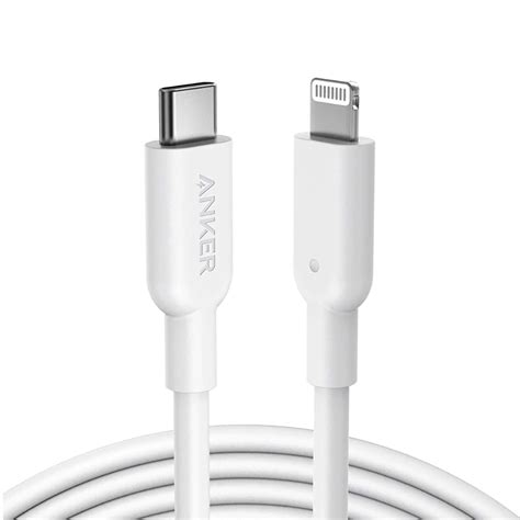 Anker Powerline Ii Usb C To Lightning Connector A8633 6ft White