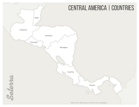 Central America Countries Printables Seterra