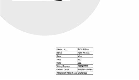Frigidaire Microwave Wiring Diagram / Frigidaire Fgmo226nud 24 Inch
