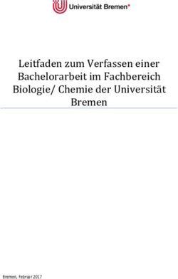 Biologie, chemie und mathematik gehören zu ihren stärken. Leitfaden zum Verfassen einer Bachelorarbeit im Fachbereich Biologie/ Chemie der Universität ...