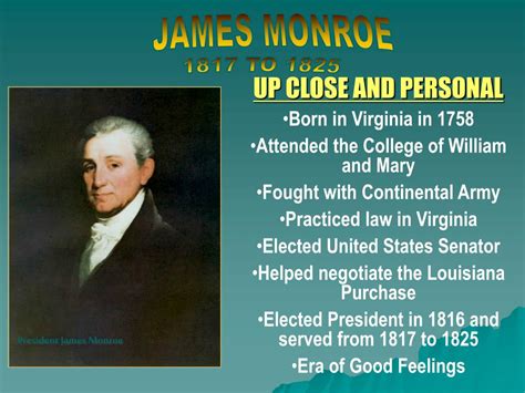 Ppt James Monroes Presidency Powerpoint Presentation Free Download
