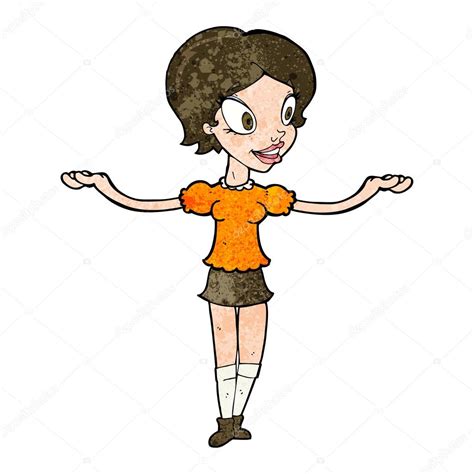 Cartoon Woman With Arms Spread Wide Stock Vector Image By ©lineartestpilot 45533355