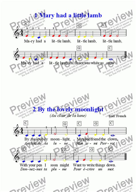 Can buy at any online. Beginners' Tunes for piano, keyboard or glockenspiel - PDF