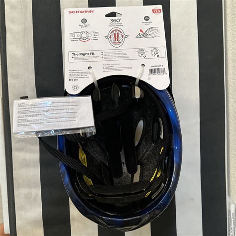 New Schwinn Intercept Adult Bicycle Helmet With Removable Visor Ages 14 Blue Ebay