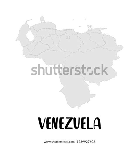 Venezuela Outline Map Detailed Isolated Vector Stock Vector Royalty