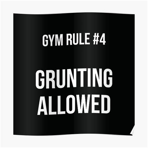 Gym Rules Poster By Superfitstuff Redbubble