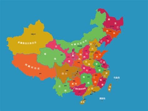 Free Colored Map Of China Vector Titanui