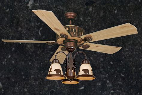 Elegant design ceiling mounted cabin fan. 52" Creek Cabin Ceiling Fan w/ Light Kit (Multiple Scene ...