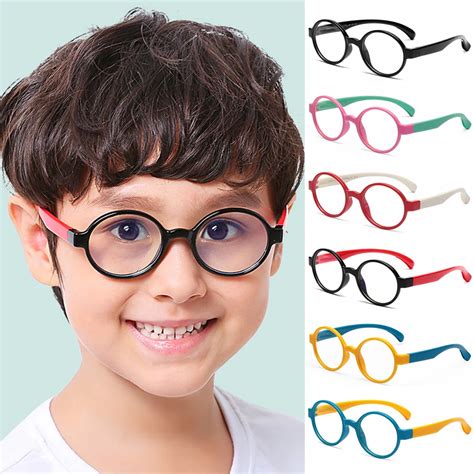 Children Glasses Boys Girls Silicone Soft Frame Anti Blue Rays Glasses