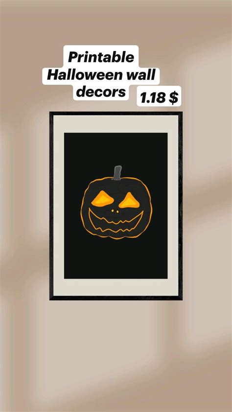 Printable Halloween Wall Decors Pumpkin Design Wall Decor Home Decor