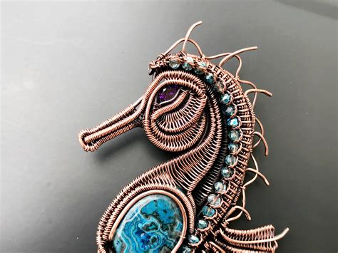 Tutorial Seahorse Wire Wrap Pendant Patternwrapping Weaving Jewelry