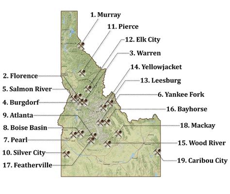 19 Of The Richest Gold Mining Towns In Idaho Map