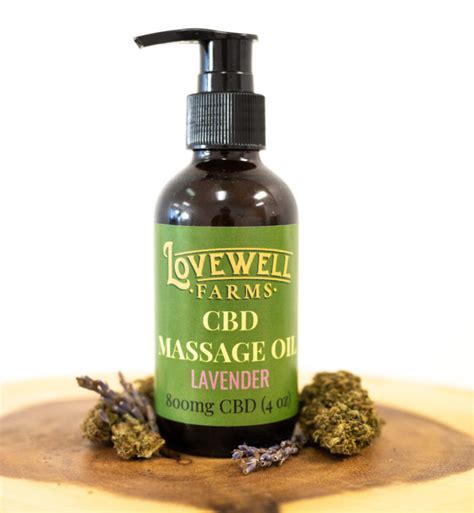 800mg Cbd Massage Oil 4 Oz Lovewell Farms