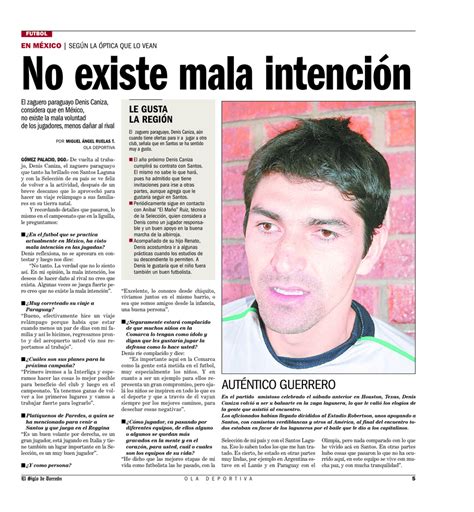 Caniza, denisdenis ramón caniza acuña. No existe mala intención