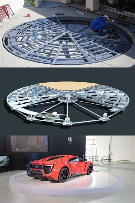 An Image Of A Futuristic Car In The Middle Of A Circular Area With