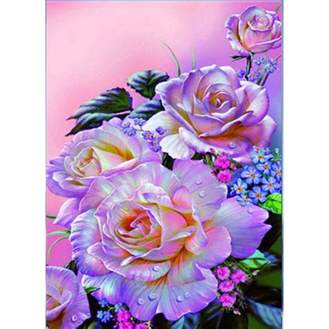 Colorful Flowers Diy 5d Diamond Painting Diamond Embroidery Bloom