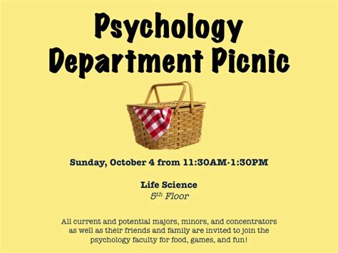 Join Us At The Picnic Roanoke College Psychology Department