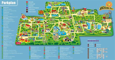 With an overall area of over 850,000 m² (210 acres), it is one of the biggest german amusement. Parkmaps / Parkplan / Plattegrond - Skyline Park ...