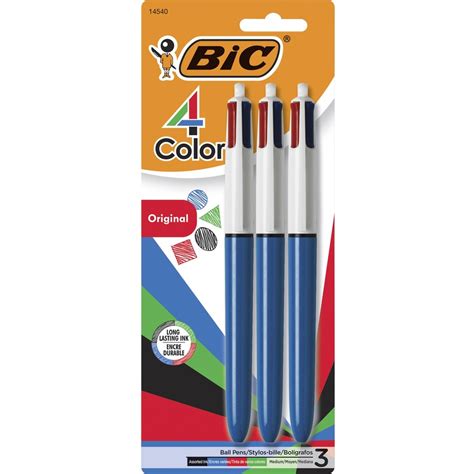 Bicmmp31 Bic 4 Color Retractable Ball Pen Medium Pen Point 1 Mm