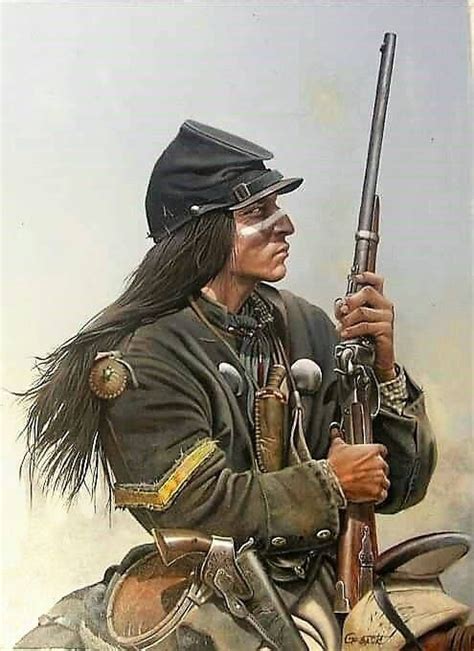 Indian Scout From Us Army Circa 1870 Native American Warrior