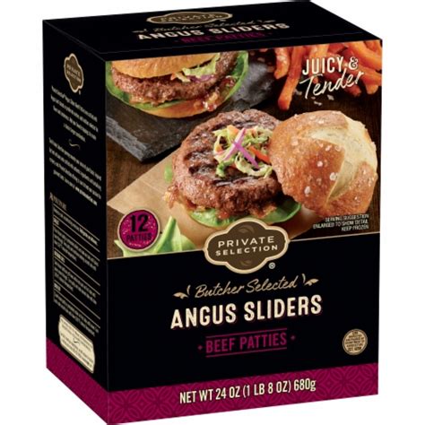 Private Selection Angus Beef Slider Patties Ct Oz Qfc