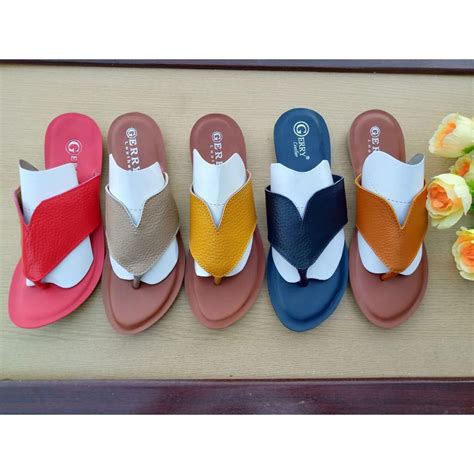 Check spelling or type a new query. Sandal Wanita Kulit Asli Model Jepit V Aquila Bahan Kulit ...