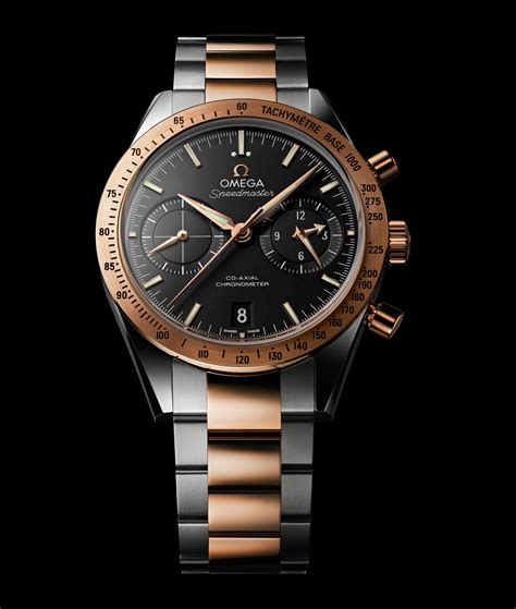 Omega Speedmaster 57 Co Axial Chronograph Gold And Steel Time And