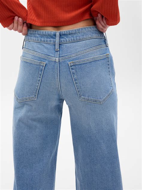 Low Rise Stride Wide Leg Jeans With Washwell Gap